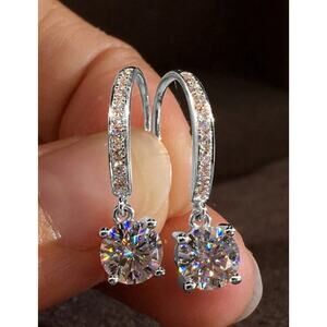 Lab Zircon Gorgeous Drop Earrings For Daily Wear Party Jewelry Birthday Gift
